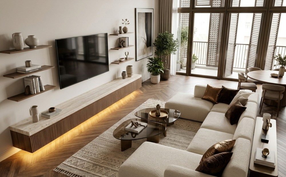 أسرار توظيف باركيه الشيفرون والهيرينغبون (Herringbone) لتوسيع الفراغات المعمارية بصرياً